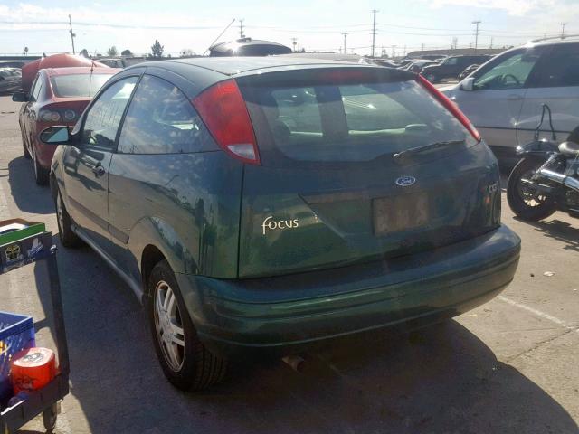 3FAFP313X1R174813 - 2001 FORD FOCUS ZX3 GREEN photo 3