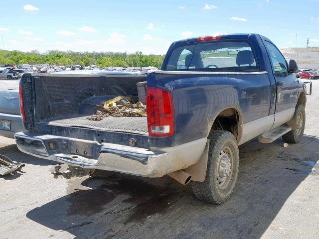 3D7KS26C25G735250 - 2005 DODGE RAM 2500 S ლურჯი ფოტო 4