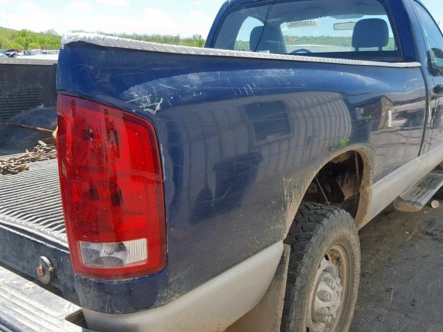 3D7KS26C25G735250 - 2005 DODGE RAM 2500 S ლურჯი ფოტო 9