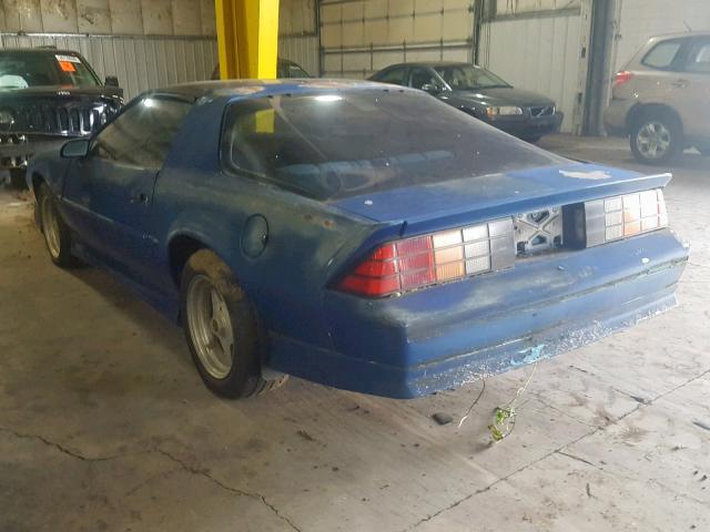 1G1FP23E0ML145397 - 1991 CHEVROLET CAMARO RS BLUE photo 3