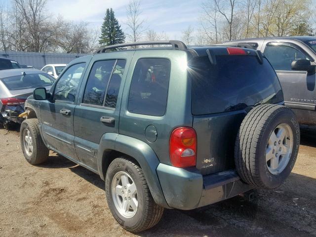 1J4GL58K43W598629 - 2003 JEEP LIBERTY LI GREEN photo 3