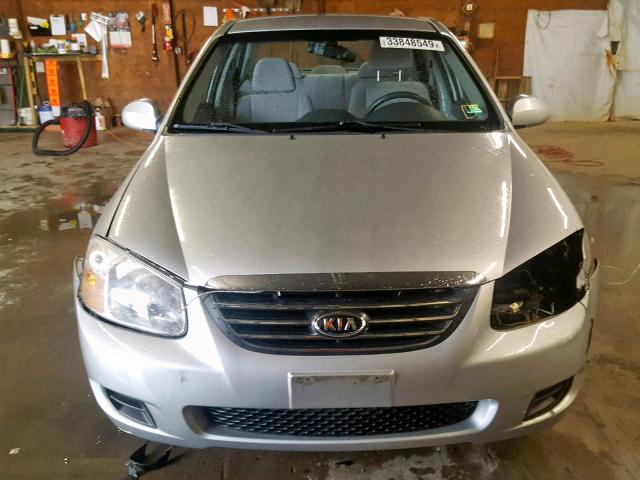 KNAFE122185565854 - 2008 KIA SPECTRA EX SILVER photo 9