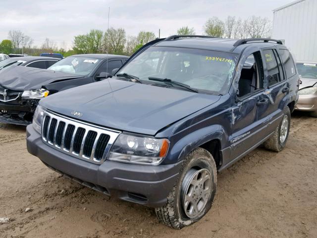 1J4GW48S62C202847 - 2002 JEEP GRAND CHER BLUE photo 2