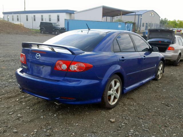 1YVHP84D855M53233 - 2005 MAZDA 6 S BLUE photo 4