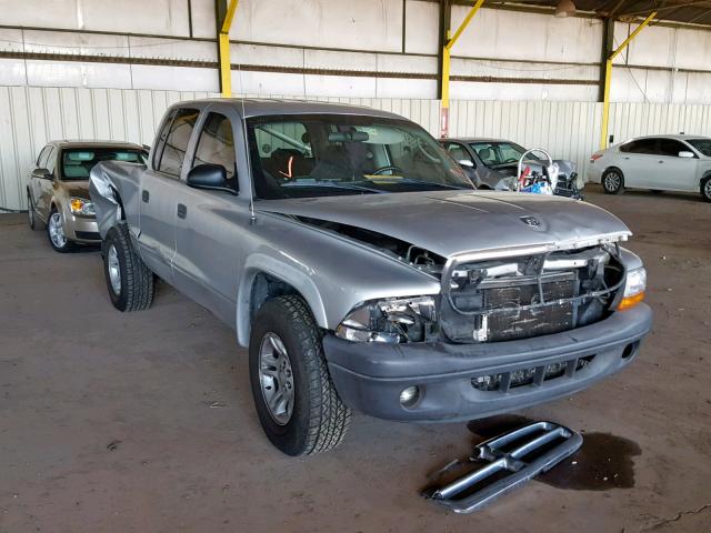 1D7HL38N44S768415 - 2004 DODGE DAKOTA QUA SILVER photo 1