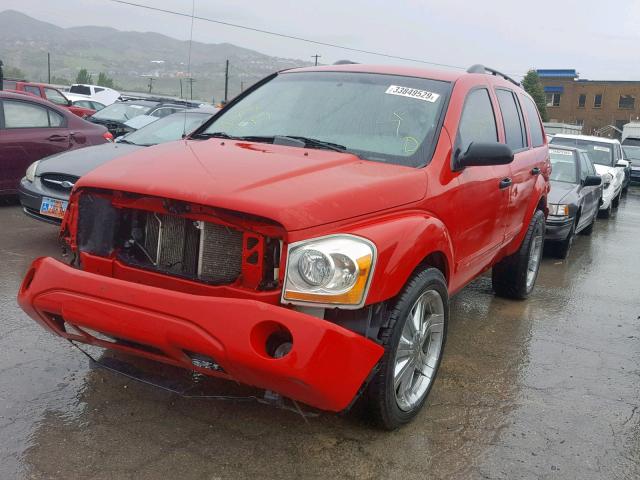 1D4HB48N35F567220 - 2005 DODGE DURANGO SL RED photo 2