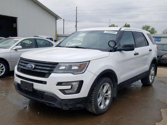 1FM5K8AR6GGC50643 - 2016 FORD EXPLORER P WHITE photo 2