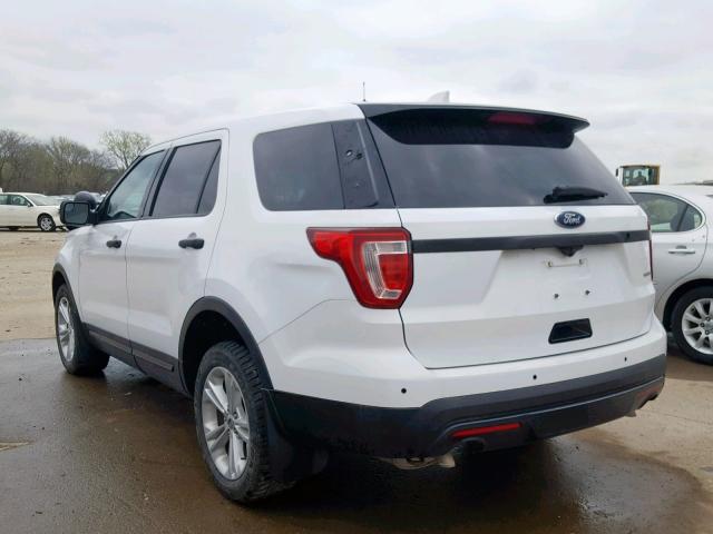 1FM5K8AR6GGC50643 - 2016 FORD EXPLORER P WHITE photo 3