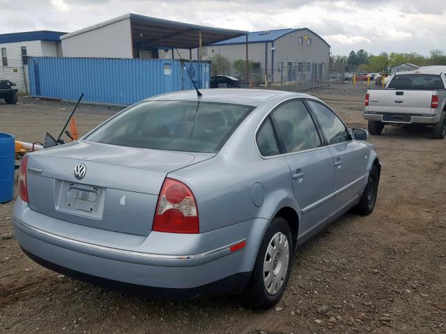 WVWMD63BX3P443712 - 2003 VOLKSWAGEN PASSAT GL BLUE photo 4