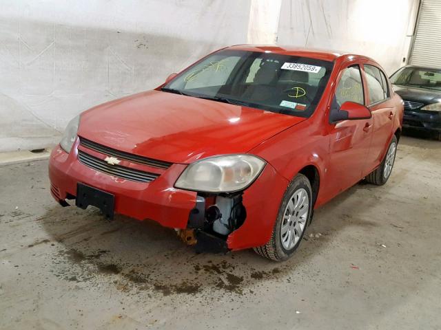 1G1AT58H097164963 - 2009 CHEVROLET COBALT LT RED photo 2