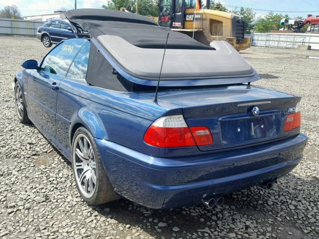 WBSBR93495PK10167 - 2005 BMW M3 BLUE photo 3