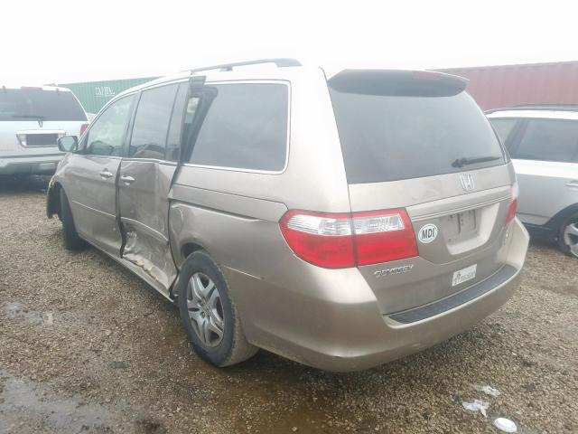 5FNRL38777B105891 - 2007 HONDA ODYSSEY EXL  photo 3