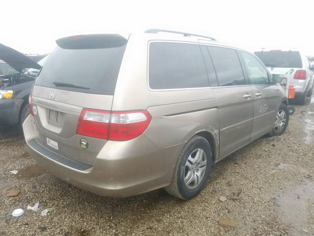 5FNRL38777B105891 - 2007 HONDA ODYSSEY EXL  photo 4