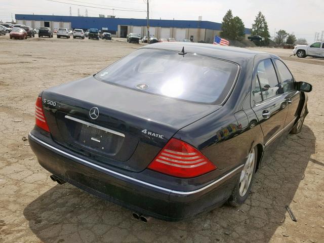 WDBNG83J33A354662 - 2003 MERCEDES-BENZ S 430 4MAT BLACK photo 4