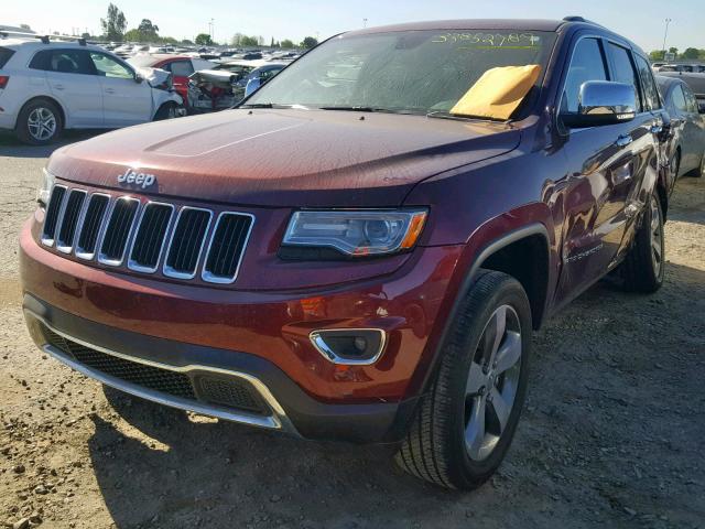 1C4RJEBG4GC339865 - 2016 JEEP GRAND CHER RED photo 2