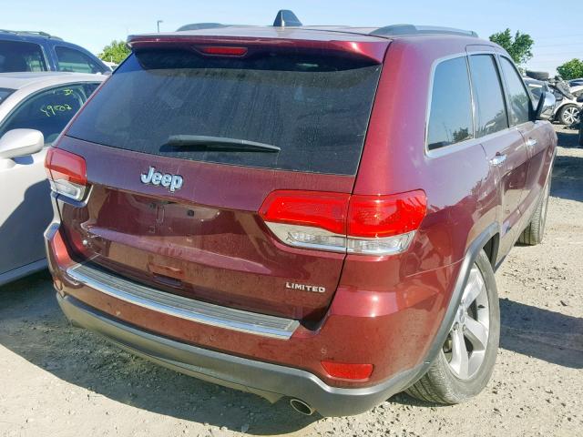 1C4RJEBG4GC339865 - 2016 JEEP GRAND CHER RED photo 4