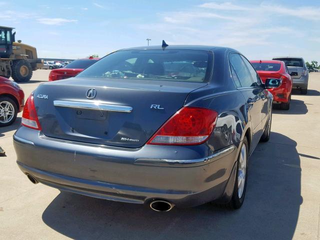 JH4KB16585C005981 - 2005 ACURA RL BLUE photo 4