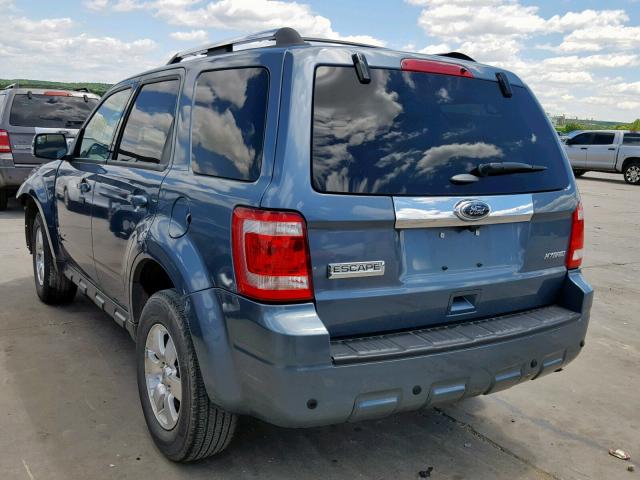 1FMCU4K33CKA43686 - 2012 FORD ESCAPE HYB BLUE photo 3