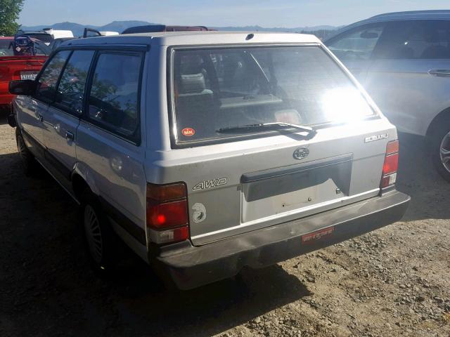 JF2AN52B6ND411566 - 1992 SUBARU LOYALE GRAY photo 3