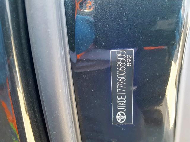 JTKDE177960068505 - 2006 TOYOTA SCION TC ნაცრისფერი ფოტო 10