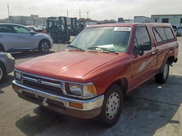 JT4RN81PXP5168566 - 1993 TOYOTA PICKUP 1/2 RED photo 2