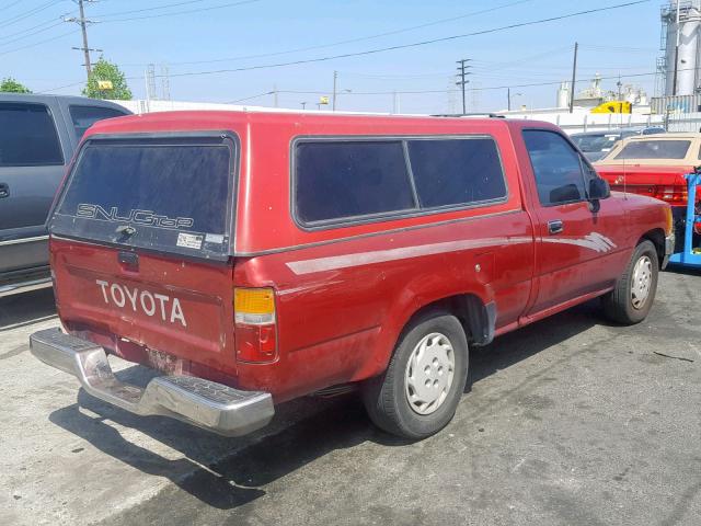 JT4RN81PXP5168566 - 1993 TOYOTA PICKUP 1/2 RED photo 4