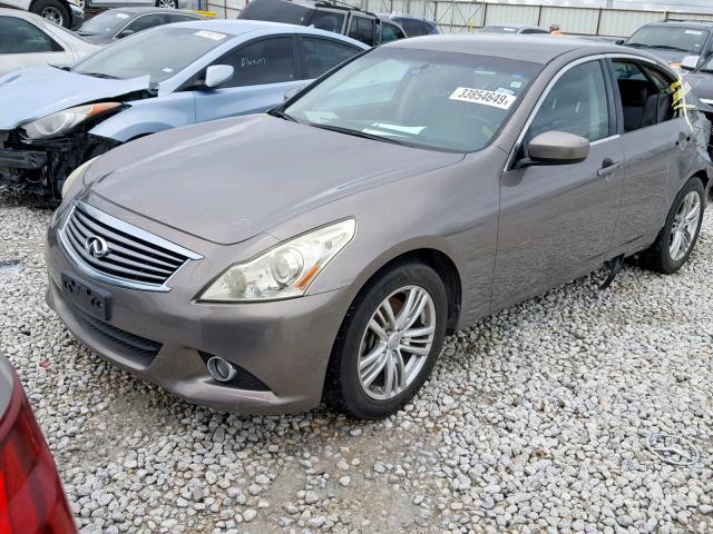 JN1CV6AP1AM403933 - 2010 INFINITI G37 BASE GRAY photo 2