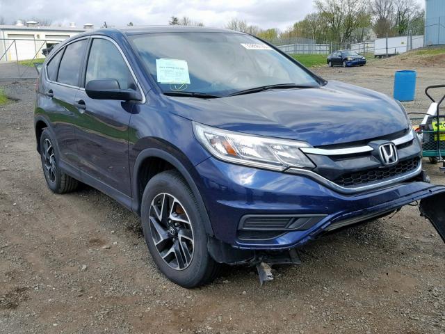 5J6RM4H42GL033563 - 2016 HONDA CR-V SE BLUE photo 1