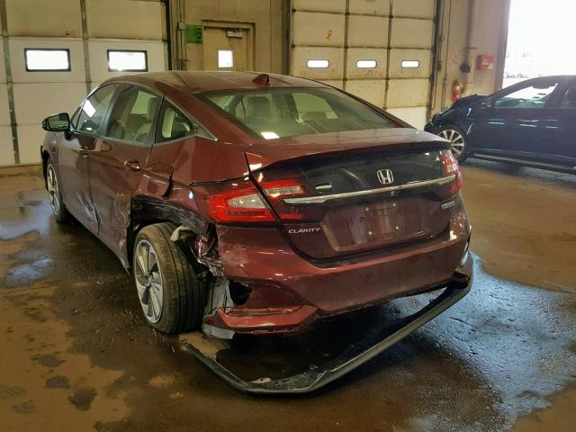 JHMZC5F1XJC012506 - 2018 HONDA CLARITY RED photo 3