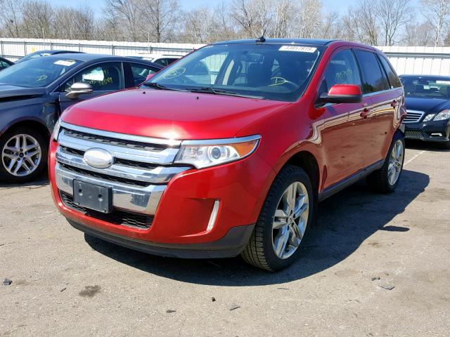 2FMDK4KC4CBA37593 - 2012 FORD EDGE LIMIT MAROON photo 2