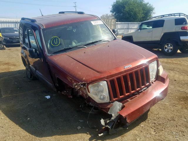 1J8GN28K38W289359 - 2008 JEEP LIBERTY SP MAROON photo 1