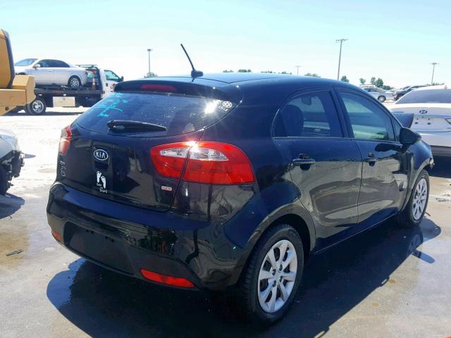 KNADM5A3XC6074519 - 2012 KIA RIO LX BLACK photo 4