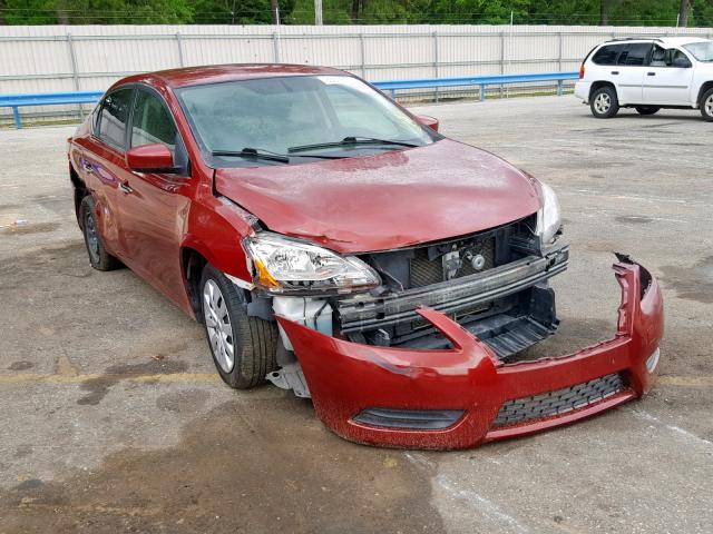 3N1AB7AP1FY376484 - 2015 NISSAN SENTRA S RED photo 1