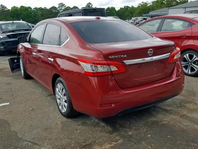 3N1AB7AP1FY376484 - 2015 NISSAN SENTRA S RED photo 3