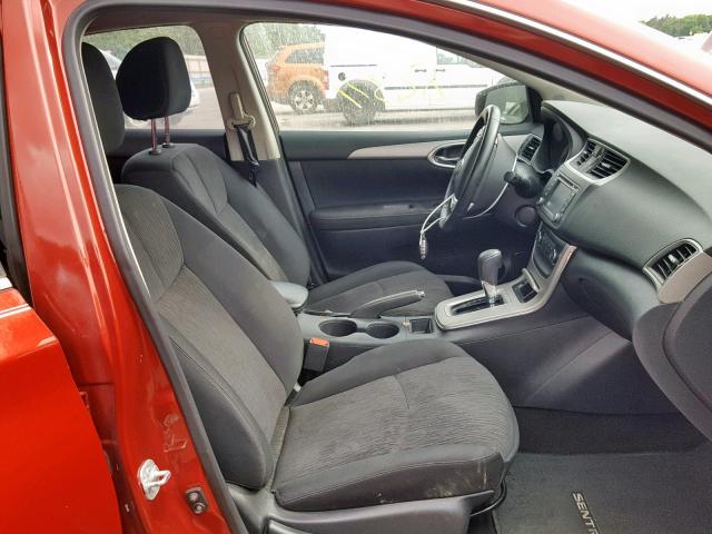 3N1AB7AP1FY376484 - 2015 NISSAN SENTRA S RED photo 5