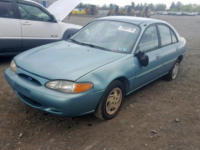 1FALP13P8VW359484 - 1997 FORD ESCORT LX GREEN photo 2