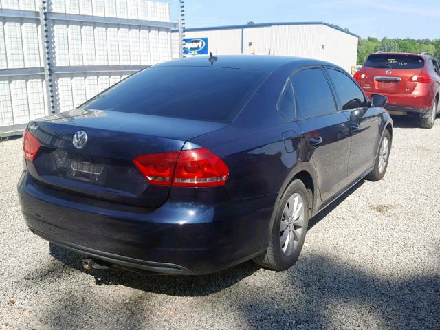 1VWAP7A37DC021348 - 2013 VOLKSWAGEN PASSAT S BLUE photo 4