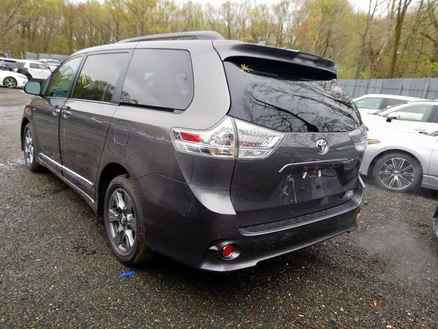 5TDEZ3DC9KS217824 - 2019 TOYOTA SIENNA SE GRAY photo 4