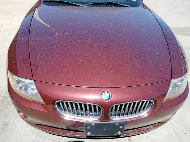 4USBT53413LU03204 - 2003 BMW Z4 3.0 BURGUNDY photo 9