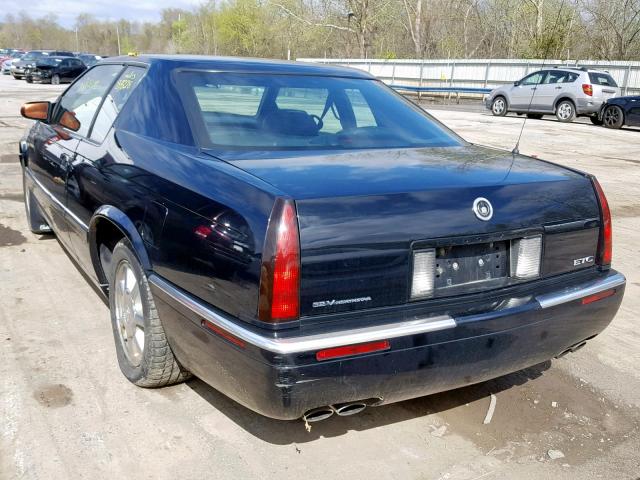 1G6ET1294XU608365 - 1999 CADILLAC ELDORADO T BLACK photo 3