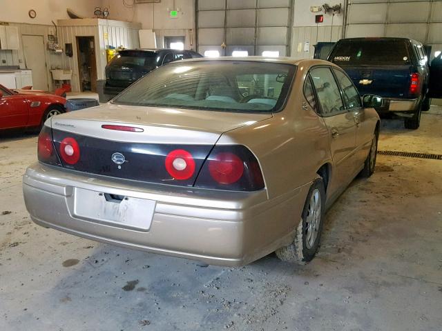 2G1WF52E559101989 - 2005 CHEVROLET IMPALA GOLD photo 4