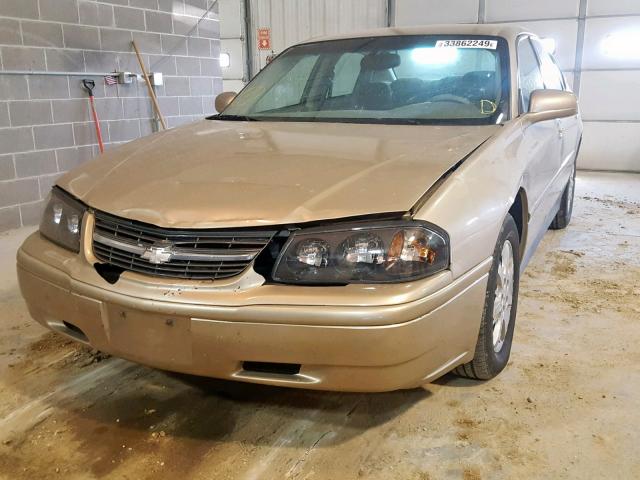 2G1WF52E559101989 - 2005 CHEVROLET IMPALA GOLD photo 9