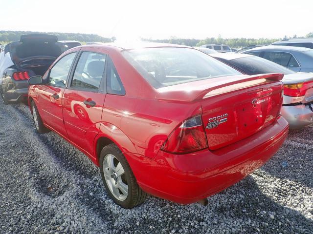 1FAHP34NX7W192191 - 2007 FORD FOCUS ZX4 RED photo 3