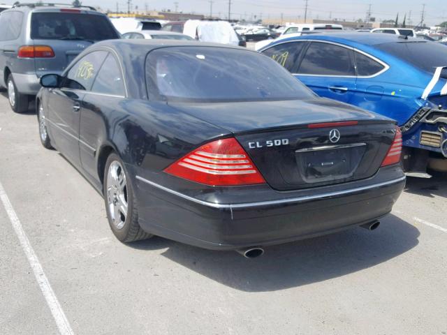 WDBPJ75J23A032001 - 2003 MERCEDES-BENZ CL 500 BLACK photo 3