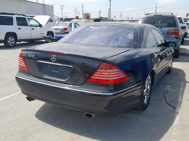 WDBPJ75J23A032001 - 2003 MERCEDES-BENZ CL 500 BLACK photo 4