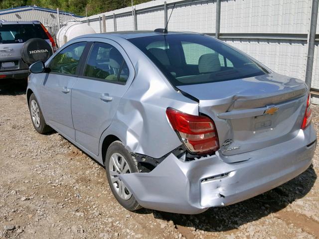1G1JA5SH9H4144662 - 2017 CHEVROLET SONIC LS SILVER photo 3