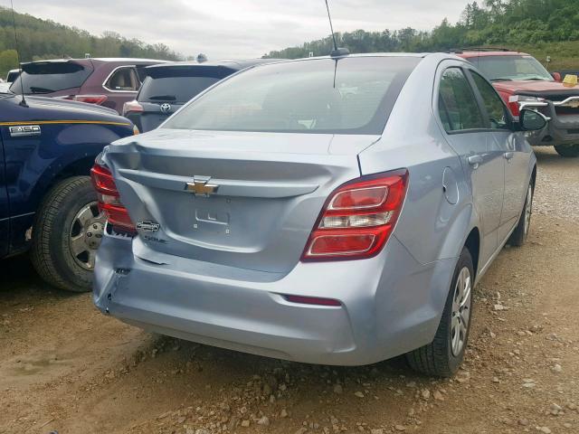 1G1JA5SH9H4144662 - 2017 CHEVROLET SONIC LS SILVER photo 4