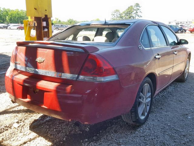 2G1WU583481197192 - 2008 CHEVROLET IMPALA LTZ RED photo 4