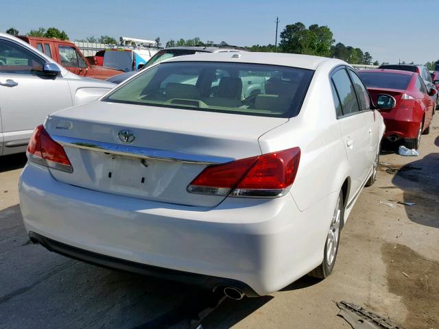 4T1BK3DB4BU378930 - 2011 TOYOTA AVALON BAS WHITE photo 4