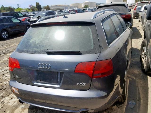 WAUKF98E98A116313 - 2008 AUDI A4 2.0T AV GRAY photo 4